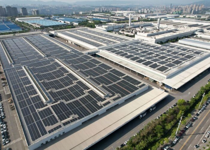 The Changan Ford 20MW distributed PV project of Guangzhou Development New Energy Incorporation in Chongqing. Image: JA Solar.