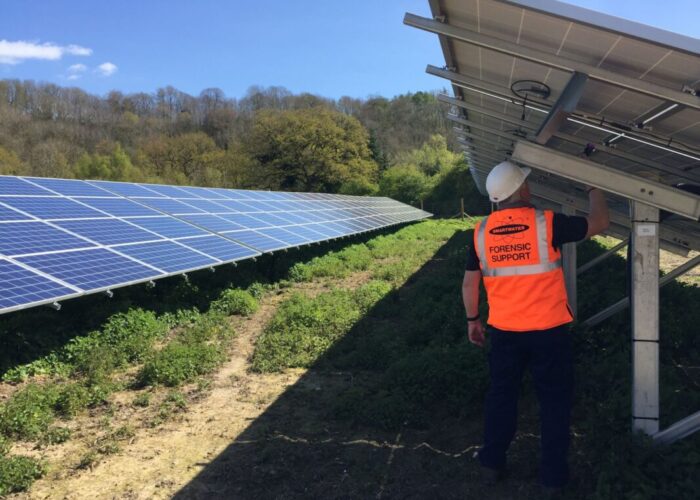 A DeterTech security specialist on site. PV power plants have become a target for organised criminal gangs. Image: DeterTech