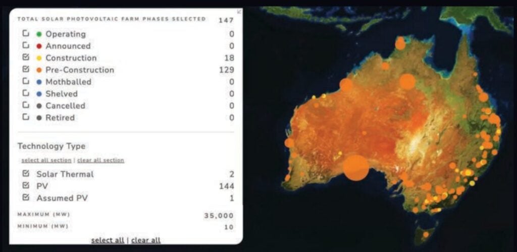 Map from Global Energy Monitor.