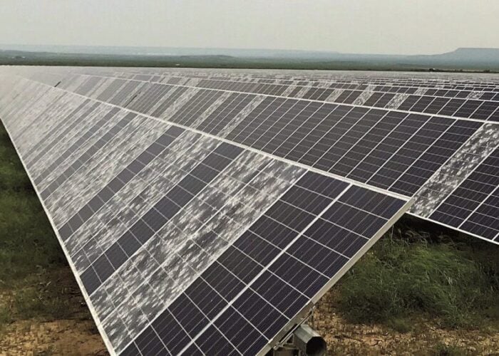 Damaged solar panels.