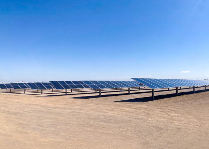 A solar project in the desert.