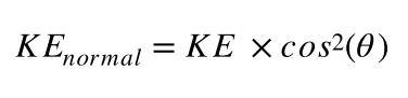Equation for Kinetic energy.