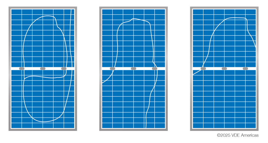 Solar module fracture patterns.